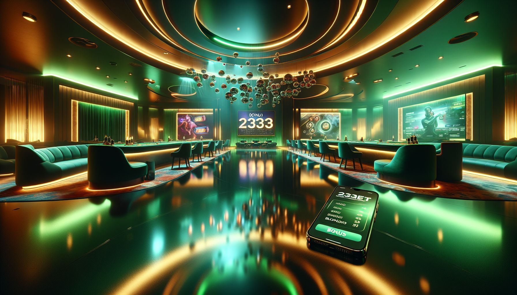 Promotional showcase for 2333bet bonuses in Bangladesh with welcome rewards, cashback and premium gaming visuals in a modern style