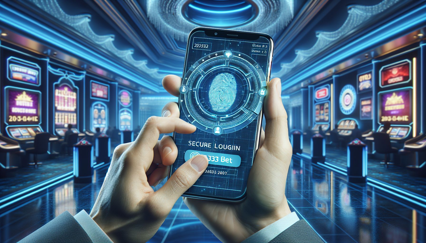 Secure 2333bet mobile login screen shown in the hands of a user in Bangladesh